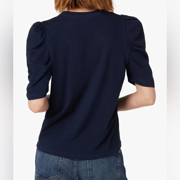 ❤️ JOE’S JEANS Navy Cotton Puff Sleeve Tee - Picture 2 of 7
